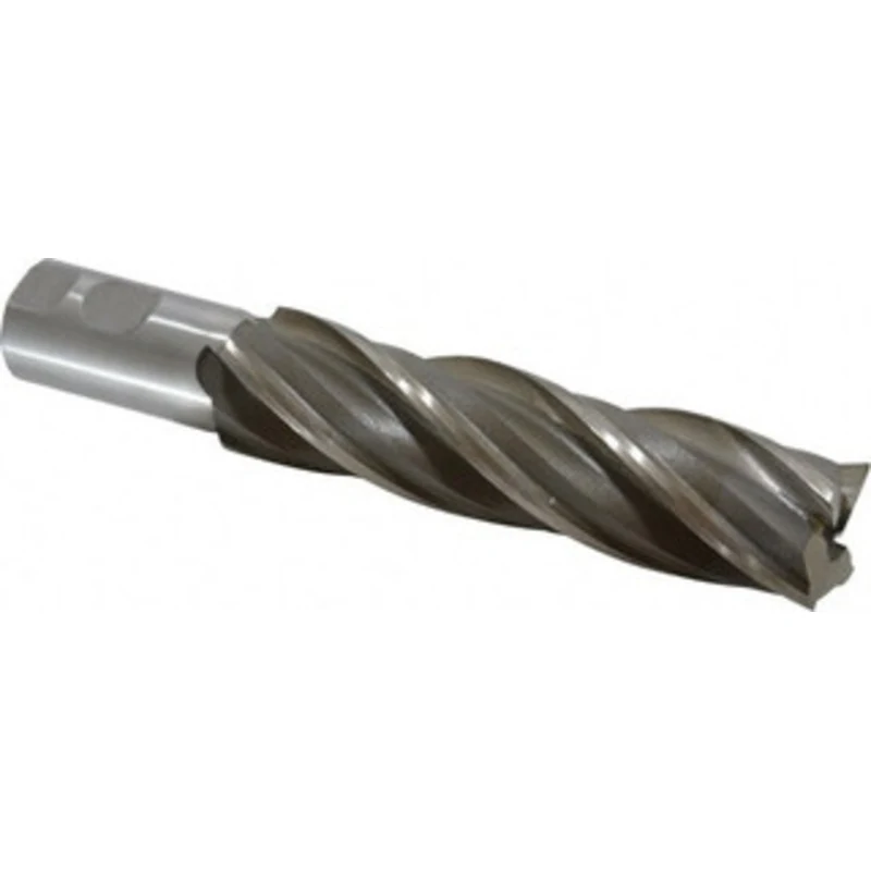 Value Collection 1-1/2, 6 LOC, 1-1/4 Shank Diam, 8-1/2 OAL, 4 Flute, High Speed Steel Square End Mill Single End, Unc...